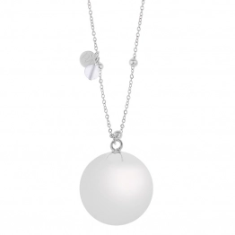 Κολιέ Κρύσταλλος Με Ασημί Αλυσίδα Χάλυβα 110εκ. Bola Olivia Proud Mama PM-527