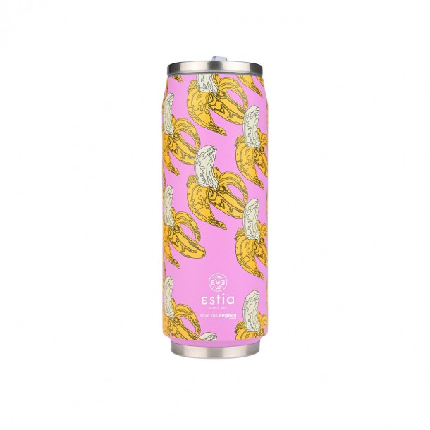 Θερμός-Ποτήρι Ανοξείδωτο Banana Swirl Save The Aegean Estia 500ml-7x19εκ. 01-22815