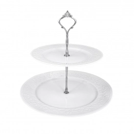 Ορντερβιέρα 2 Όροφη Πορσελάνης Λευκή Δ20εκ.-Δ27εκ. PW35 Kea Oriana Ferelli PRPW350011