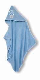 Κάπα Με Κουκούλα Βαμβακερή Bebe 75x75εκ. Giraffe Blue SBaby
