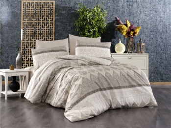 Σετ Σεντόνια Polycotton King 240x270εκ. Ηλέκτρα 361 Beige Dimcol