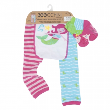 Σετ Παντελόνι & Κάλτσες Grip Easy Crawler Marietta the Mermaid 6-12 Μηνών Zoocchini ZOO12505-6m-12m