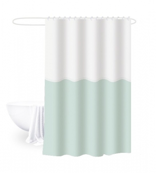 Κουρτίνα Μπάνιου Δίχρωμη 180x180εκ. Polyester Bliss White-Mint 2435896