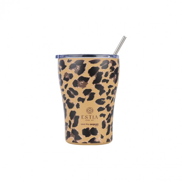 Θερμός-Ποτήρι Ανοξείδωτο Coffee Mug Spotted Prowl Save The Aegean 350ml-9x13εκ. Estia 01-31763