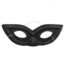 Μάσκα Γάτα Με Γκλίτερ Μαύρη 21x7εκ. Carnavalista 3-800