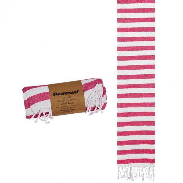 Πετσέτα Θαλάσσης Pestemal Βαμβακερή Fuchsia 90x180εκ. Summer tiempo 42-821