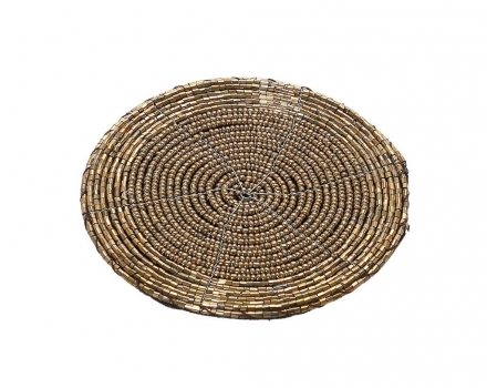 Σουβέρ Στρογγυλό Χρυσό ESPIEL 10εκ. YRA118K6