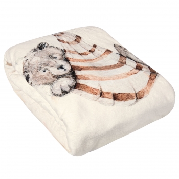 Κουβέρτα Fleece Κούνιας 110x150εκ. Essential 8850 Κρεμ-Taupe-Τερακότα Greenwich Polo Club