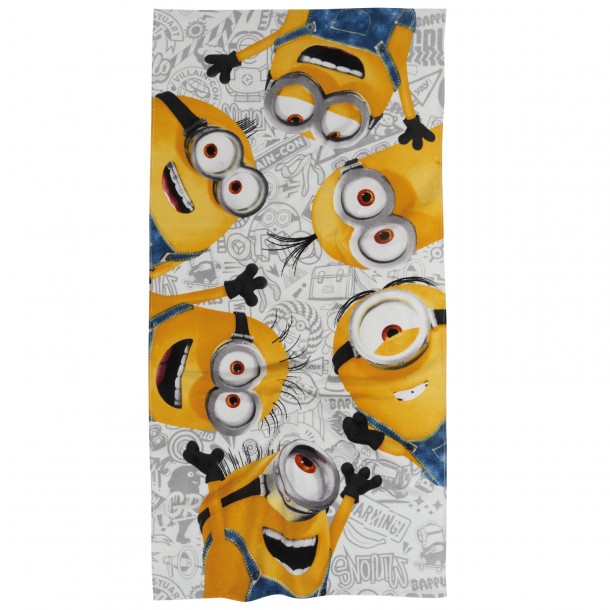 Πετσέτα Θαλάσσης Βαμβακερή 70x140εκ. Minions 5866 Γκρι-Κίτρινη Disney