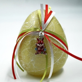 Πασχαλινό Διακοσμητικό Αυγό Γυάλινο Κίτρινο Royal Art 11εκ. GOU21/8/10YL