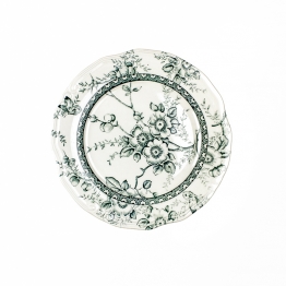 Πιάτο Ρηχό Stoneware Λευκό-Πράσινο Tif-Green Oriana Ferelli 27εκ. PS00320127