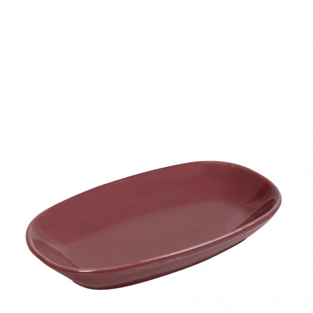Πιατάκι Σερβιρίσματος Stoneware Pomegranate Dusty Pink Essentials ESPIEL 19x10εκ. OWD113K6