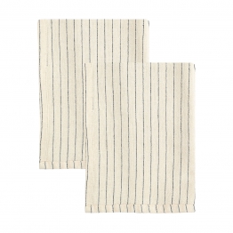 Σετ 2τμχ Πετσέτα Κουζίνας Βαμβακερή 50x70εκ. Yarn Εκρού Estia 01-36027