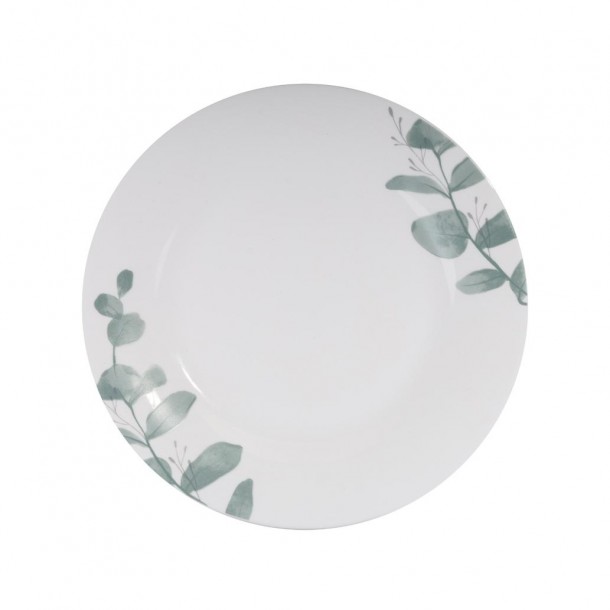 Πιάτο Ρηχό Φαγητού Γυάλινο Green 25,5εκ. Leaf Eaton ME25031525