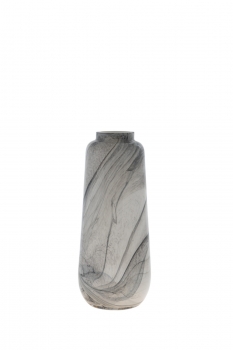 Βάζο Χειροποίητο Γυάλινο Γκρι 12,5x30εκ. Zen Collection 24.32.49830