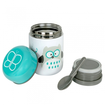 Θερμός Φαγητού Με Κουτάλι Aqua Blue 300ml Bbluv B0122-A