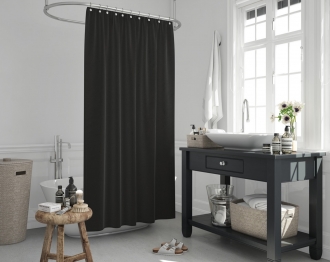 Κουρτίνα Μπάνιου Polyester Μαύρη 180x200εκ. Max Home BTLJK010BLK