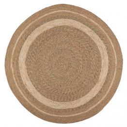 Χαλί Jute-Βαμβακερό Boho Στρογγυλό 175εκ. Καφέ-Natural iliadis 90151