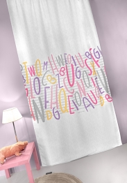 Κουρτίνα Polyester Letters Pink 145x270εκ. Guy Laroche