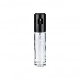 Σπρέυ Λαδιού Γυάλινο Διάφανο-Μαύρο 100ml-4x4x17,8εκ. Estia 01-21771