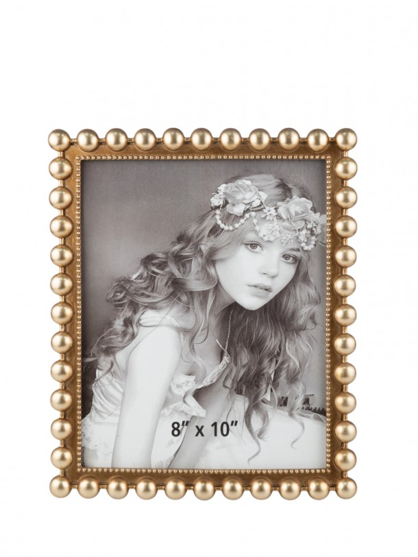 Κορνίζα Με Μπίλιες Χρυσή-Καφέ 20x25εκ. Zen Collection 25.2.50693