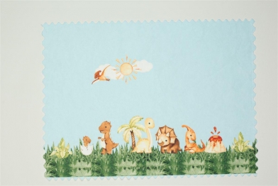 Σουπλά Παιδικό Polyester 35x50εκ. Dinosaur Park 517 Σιέλ DimCol