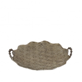 Διακοσμητικός Δίσκος Μεταλλικός Χρυσός 43,5x41x6,5εκ. ESPIEL GLD110