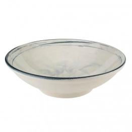 Σαλατιέρα Πορσελάνης Ιβουάρ-Μπλε Frame Kutahya Φ24εκ. KX890670OKK24