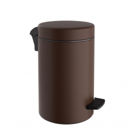 Καλάθι Απορριμμάτων 10lt-Φ20x37εκ. Soft Close Ανοξείδωτο Matte Wenge Pam & Co 2037-943