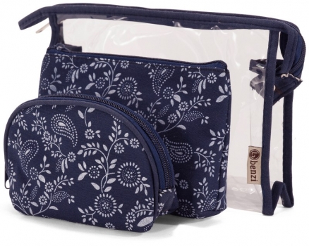Νεσεσέρ Σετ 3τμχ Polyester-Pvc benzi 25x7x15εκ. 5624 Blue