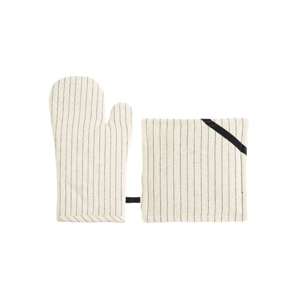 Σετ Γάντι & Πιάστρα Κουζίνας Yarn Εκρού Estia 01-36188