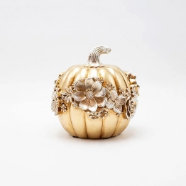 Διακοσμητική Κολοκύθα Polyresin Χρυσή-Ασημί 14,8x14,4x14,2εκ. ESTHETI 819-00548