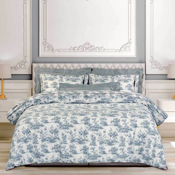 Σετ Σεντόνια Βαμβακερά King 260x280εκ. Essential 2362 Grey Greenwich Polo Club