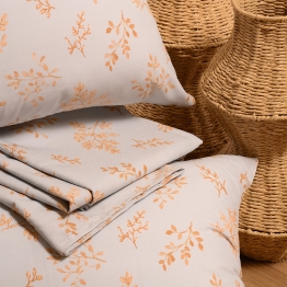 Σετ Σεντόνι Με Μαξιλαροθήκη Polycotton Μονό Με Λάστιχο 100x200+32εκ. Sylvie Peach Casual Line Mini Melinen 20003700