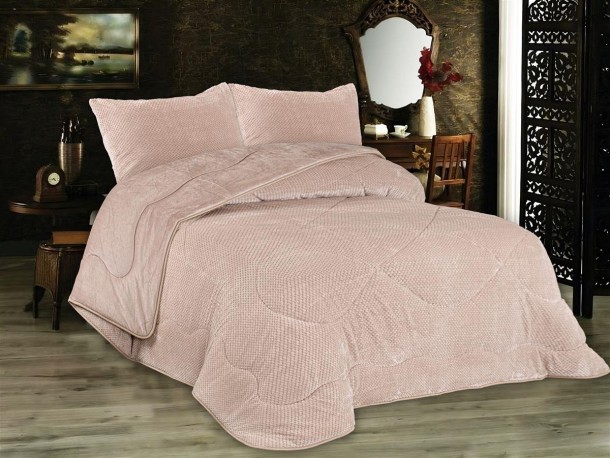 Κουβερτοπάπλωμα Popcorn Fleece Υπέρδιπλο 220x240εκ. Mocha 1950 DimCol