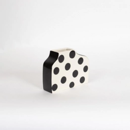 Βάζο Κεραμικό Μαύρο-Μπεζ 28x6x15,6εκ. ESTHETI 752-20200