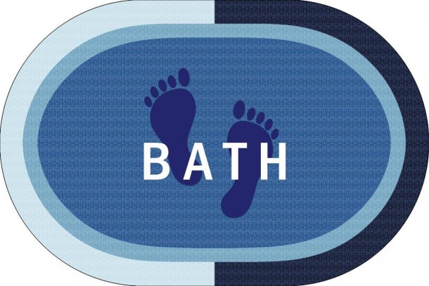Ταπέτο Μπάνιου Αντιολισθητικό Polyester 50x70εκ. Bath Sky Blue DimCol