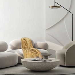 Κουβέρτα Fleece Καναπέ 130x170εκ. Essential 4441 Ochre Greenwich Polo Club