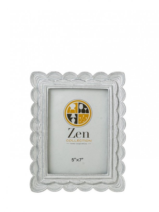 Κορνίζα Polyester Λευκή-Ασημί 13x18εκ. Zen Collection 25.12.51499