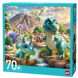 Παζλ 70τμχ Δεινοσαυράκια Σε Κουτί 25x5x25εκ. Toy Markt 69-1882