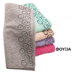 Πετσέτα Βαμβακερή Ζακάρ Μεμονωμένη Χεριών 30x50εκ. Zero Twist Ουρανία Φουξια DimCol