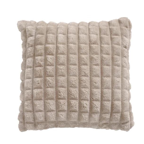 Διακοσμητικό Μαξιλάρι Fleece 40x40εκ. Throws 1357 Taupe Das Home