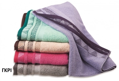 Πετσέτα Βαμβακερή Ζακάρ Μεμονωμένη Προσώπου 50x90εκ. Zero Twist Θάλεια Γκρι DimCol