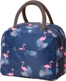 Τσάντα Φαγητού Ισοθερμική 5lt Oxford Blue Flamingo Amber 19x13x22εκ. AM3001-10