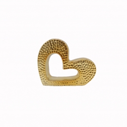 Διακοσμητική Καρδιά Κεραμική Χρυσή Art Et Lumiere 20x4,5x16,5εκ. 10521