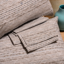 Σετ Σεντόνι Με Μαξιλαροθήκη Polycotton Ημίδιπλο Με Λάστιχο 120x200+32εκ. Casio Grey Casual Line Mini Melinen 20004340