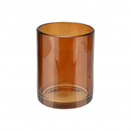 Ποτηροθήκη Γυάλινη Καφέ Amber 7,5x7,5x10εκ. Estia 02-25762