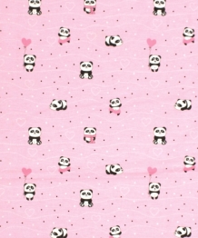 Σεντόνι Λίκνου Μεμονωμένο 80x110εκ. Panda 111 Pink Dimcol