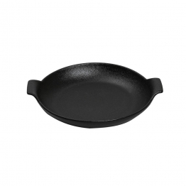 Σαγανάκι Stoneware Μαύρο Lava 20,5x17x5,2εκ. ESPIEL NOL114K2