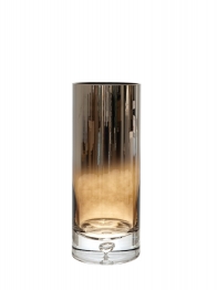 Βάζο Χειροποίητο Φυσητό Γυαλί Ασημί-Καφέ 12x30εκ. Zen Collection 25.43.52153